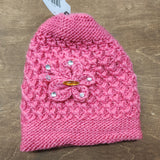ON SALE--Butterfly Design Knit Hat --- Colors May Vary
