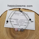 Stone Bead Woven Bracelet Gift - Anxiety Relief