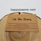 Natural Black Onyx Gift Bracelet - Life Takes Bravery