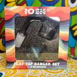 Rock Glass Flat Top Banger Set (14mm Male 90 degree)
