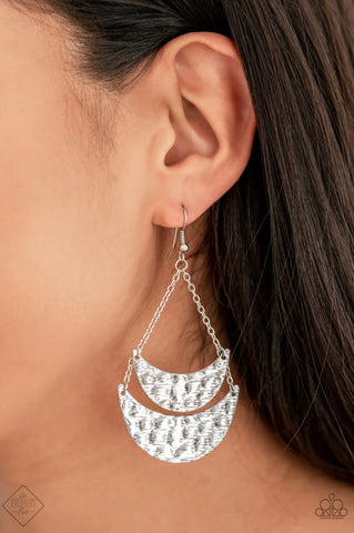 Moon Landings Silver earring
