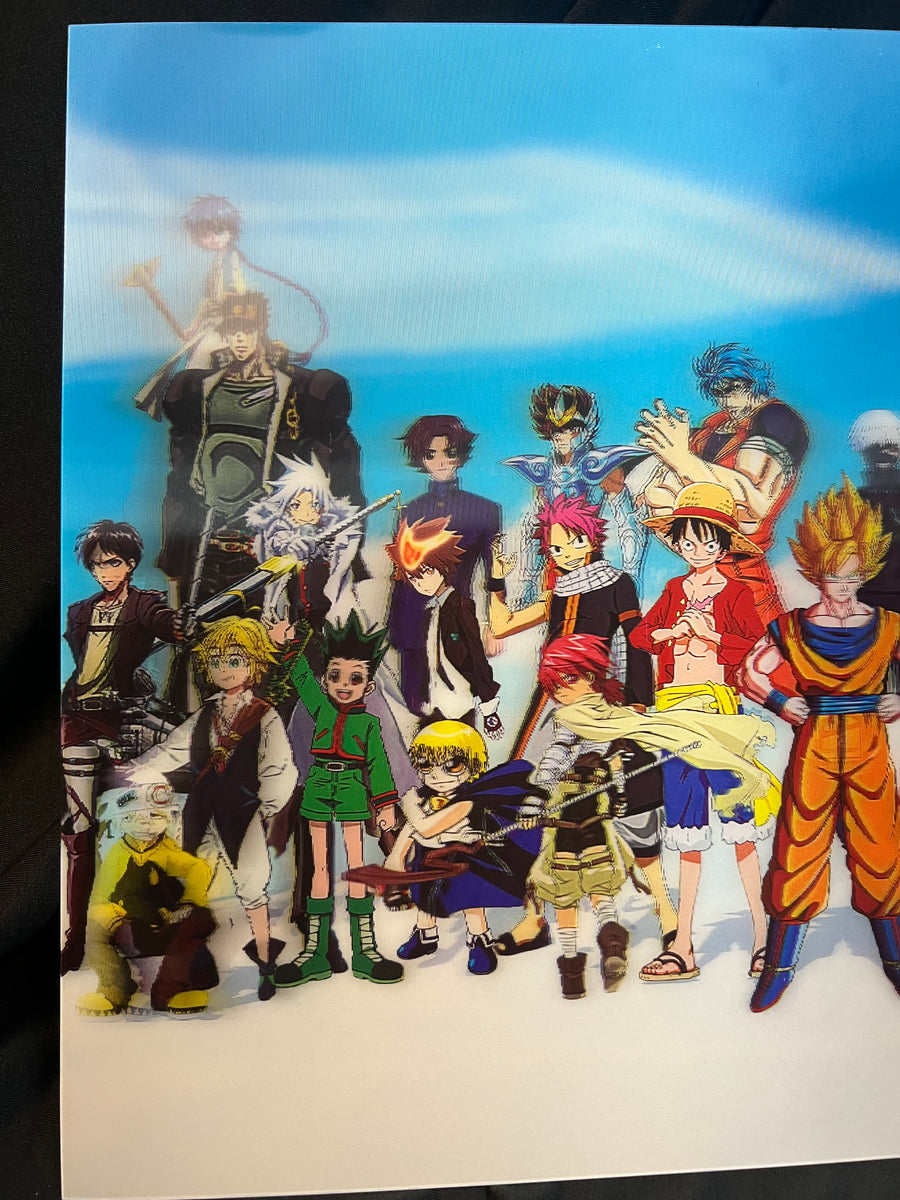 Lenticular Mixed Anime Characters Poster – Happy Trails Inc