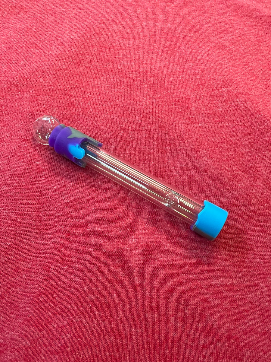 Glass/Silicone Wrapped Glass Blunt Happy Trails Inc & Joe's Smoke Shop