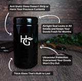 Herb Guard - Airtight Jar (1 Oz) and Smell Proof Container (500 ml) Comes with Humidity Pack to Keep Goods Fresh for Months