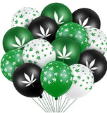 48 Pcs Weed Balloons Pot Leaf Party Decoration Latex Balloons Themed Decor for Birthday Party