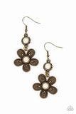 *Paparazzi Accessories* Free-Spirited Flourish Brass Earrings