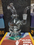 5" Rock Glass Mini Recycler Dab Rig Clear Glass with 10mm Male Banger-*Glass Dab Rig 2*