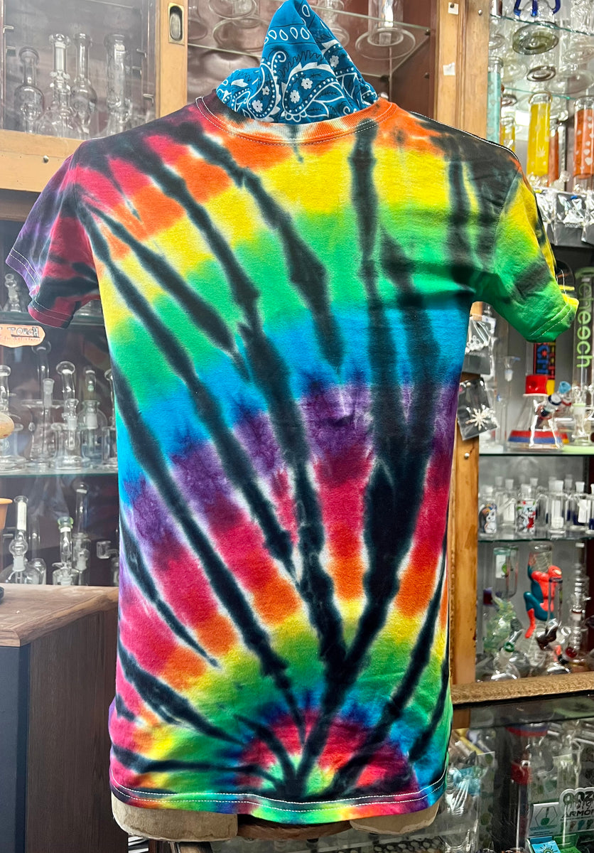 Black Flame Rainbow ~ Tie-Dye just one Tee with OWB and then Liquid Dyed on  incline 