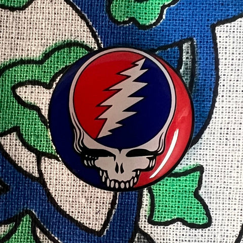 1" Grateful Dead Steal Your Face Small Metal Sticker