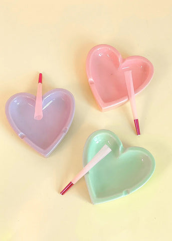 4.5" Porcelain Candy Heart Ashtray