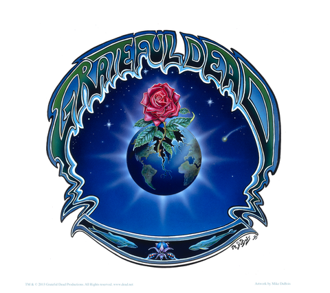 4.5x4.5" Grateful Dead Earth Rose Sticker