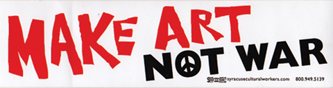 3x11.5" Make Art Not War Bumper Sticker