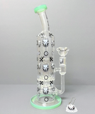 12" Pitbull Bent Neck Gear Showerhead w/ Inline Perc LUXE Series Waterpipe