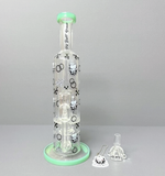 12" Pitbull Bent Neck Gear Showerhead w/ Inline Perc LUXE Series Waterpipe