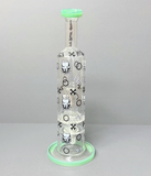 12" Pitbull Bent Neck Gear Showerhead w/ Inline Perc LUXE Series Waterpipe