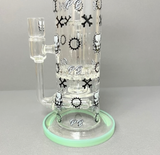 12" Pitbull Bent Neck Gear Showerhead w/ Inline Perc LUXE Series Waterpipe