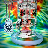 12" Pitbull Bent Neck Gear Showerhead w/ Inline Perc LUXE Series Waterpipe