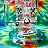 12" Pitbull Bent Neck Gear Showerhead w/ Inline Perc LUXE Series Waterpipe