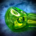 3.75-4.25" Round Mouthpiece Electric Green Tube Handpipe by Pharo