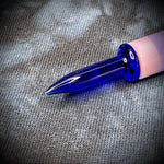 5" Rattle Glass Dab Tool w/ Colored Leaf
