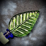 5" Rattle Glass Dab Tool w/ Colored Leaf