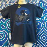 Youth Small Loon n' Moon Navy T-Shirt