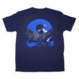 Youth Small Loon n' Moon Navy T-Shirt