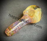 Pink/Yellow/Cream Wrap & Rake Fume Handpipe W/Honeycomb Front by Pharo