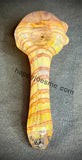 Pink/Yellow/Cream Wrap & Rake Fume Handpipe W/Honeycomb Front by Pharo