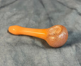 Yellow Handpipe W/Rose Gold Textured Head