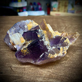 Fluorite W/Calcite Large Crystal