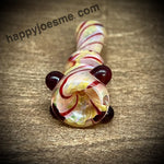 Multicolor Canework Thick Glass Chillum