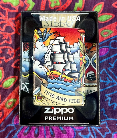 Zippo Premium Nautical Tattoo Design
