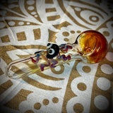 4” Color Frit Head W/Design On Top Handpipe