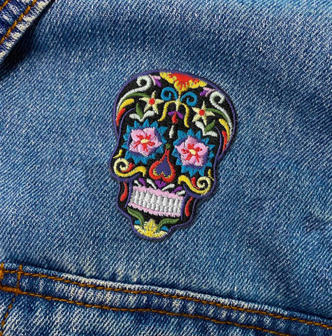 Dia De Los Muertos Sugar Skull Patch