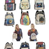 Large Hemp Backpack - Assorted Design