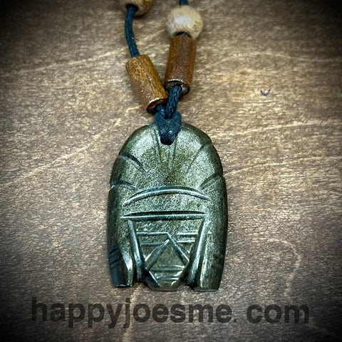 Mayan Stone Carved Adjustable Necklace