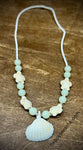 Turtle Shell Seed Bead Necklace