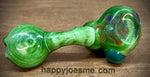 Zig-Zag Green Dry Laying Bubbler