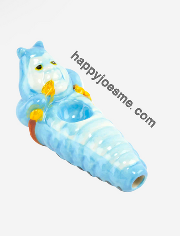 Wacky Bowlz 3.5” Ceramic Pipe – Smoking Caterpillar