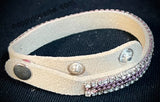 Faux Leather Sparkly Bracelet