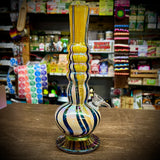 9” Spiral Neck W/Flat Base Waterpipe