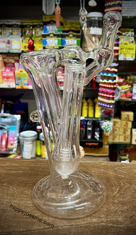 Double Chamber Clear American Bubbler