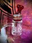 Colored Red Bubble Glass Carb Cap