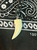 Shell Craved into a tooth Necklace Handmade in Mexico Assorted Colors