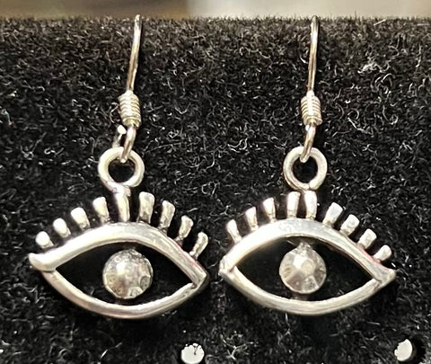 Evil Eye 925 Sterling Silver Earrings