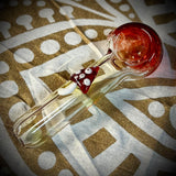 4” Color Frit Head W/Design On Top Handpipe
