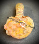 Pink/Yellow/Cream Wrap & Rake Fume Handpipe W/Honeycomb Front by Pharo