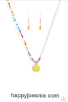 Paparazzi Smiling Showdown Yellow Necklace