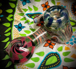 Large Multicolor Checkered Bubbler